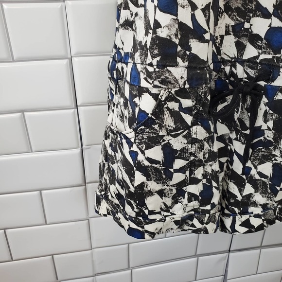 JOE'S JEANS | GEOMETRIC PRINTED MULTICOLORED ROMPER SHORT SET WOMEN'S SMALL - Picture 7 of 17